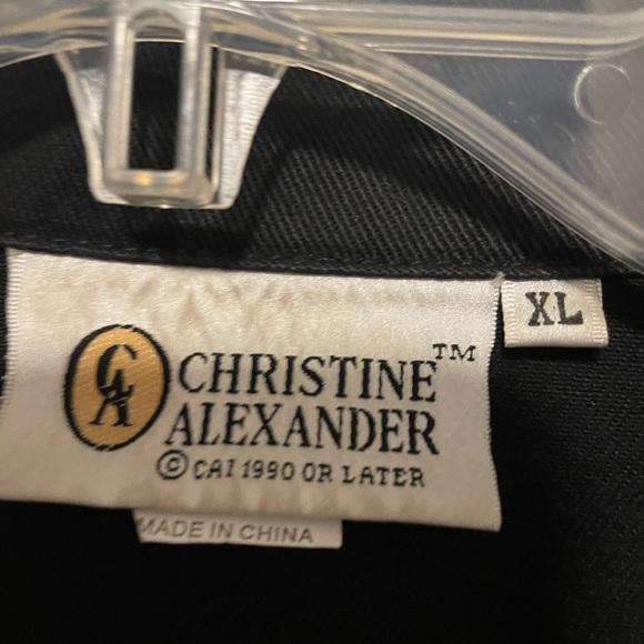 Christine Alexander Swarovski Crystal Motorcycle Denim Jean Jacket, Women’s XL - Picture 6 of 12